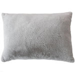 Paris Prix Coussin Déco Imitation Fourrure  Rabbit  50x65cm Gris