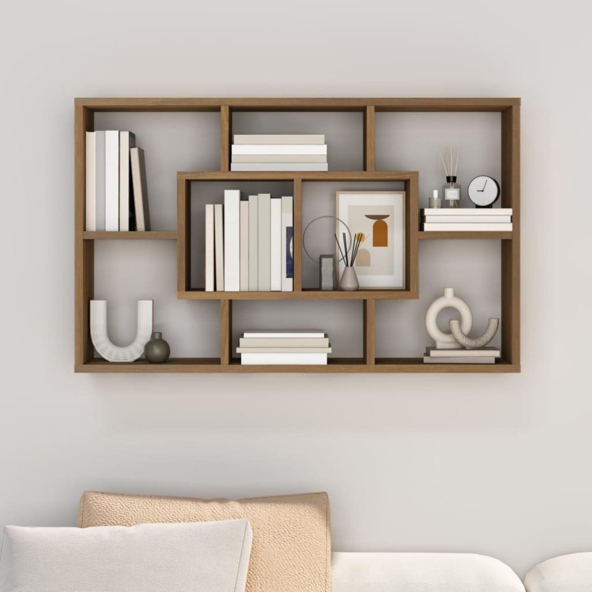 VIDAXL Etagere murale Chene marron 85x16x52,5 cm Bois d'ingenierie