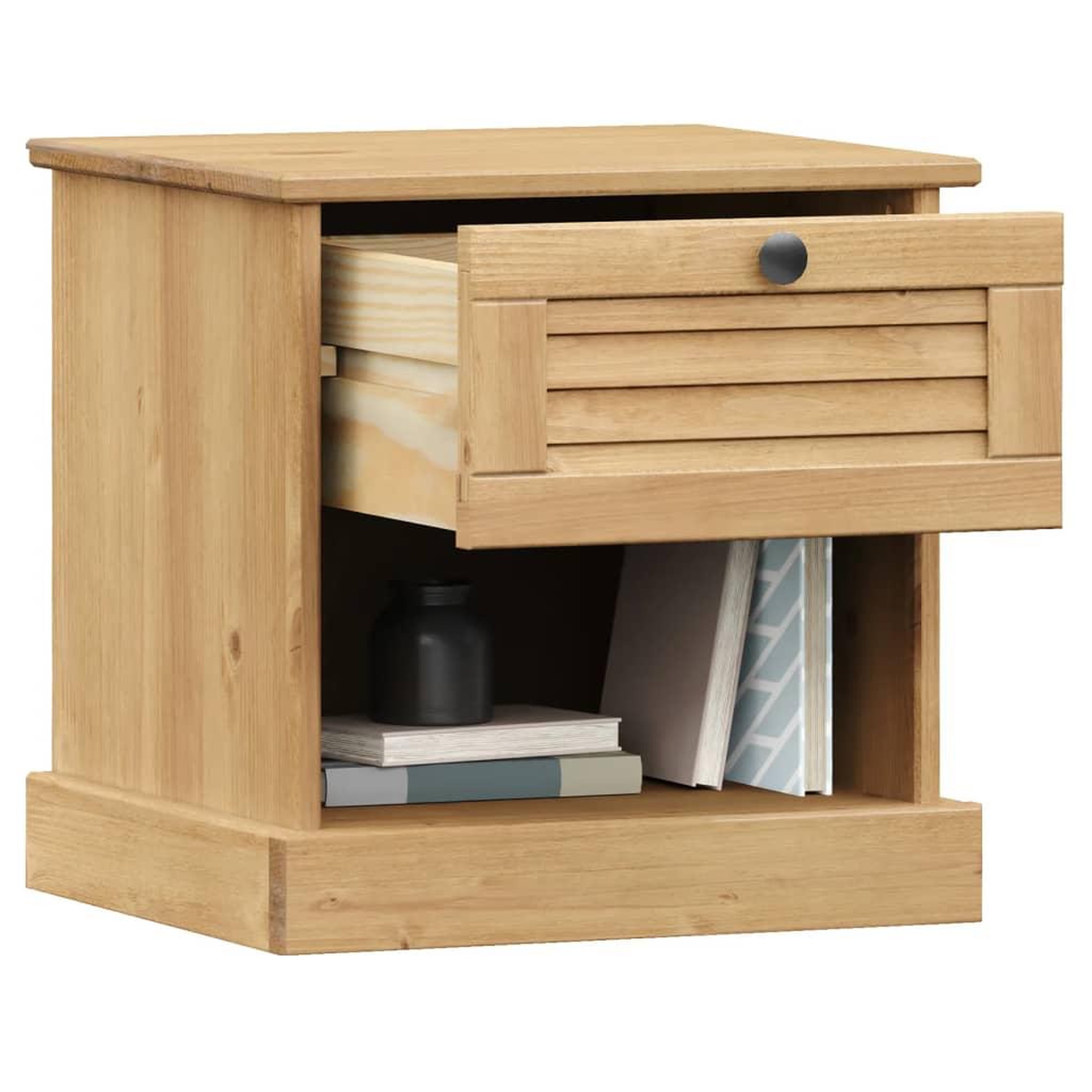 Voir la diapositive 3 : VIDAXL Table de chevet VIGO 42x35x42 cm bois de pin massif