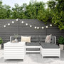 Voir la diapositive 3 : VIDAXL Salon de jardin 5 pcs blanc bois massif de pin