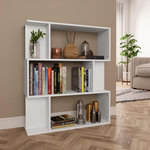 VIDAXL Bibliotheque/Cloison Blanc 80x24x96 cm Bois d'ingenierie