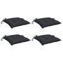 Voir la diapositive 3 : VIDAXL Coussins de chaise lot de 4 noir 40x40x7 cm tissu oxford