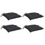 Voir la diapositive 3 : VIDAXL Coussins de chaise lot de 4 noir 40x40x7 cm tissu oxford