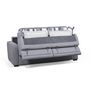 Voir la diapositive 5 : Canapé système couchage rapide 3 places en tissu gris clair CAROLE