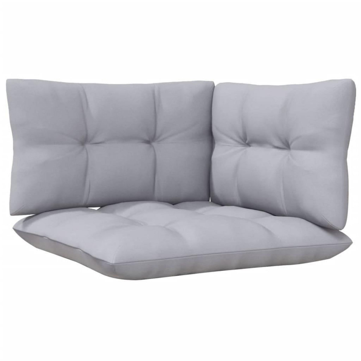 VIDAXL Salon de jardin 6 pcs avec coussins gris Bois de pin massif