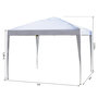 Voir la diapositive 2 : OUTSUNNY Tonnelle barnum de jardin pliant anti-UV + sac de transport acier Oxford 3 x 3 x 2,55 m blanc
