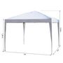 Voir la diapositive 2 : OUTSUNNY Tonnelle barnum de jardin pliant anti-UV + sac de transport acier Oxford 3 x 3 x 2,55 m blanc