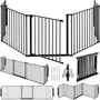 tectake Barrière de sécurité AGNI 5 panneaux avec portillon