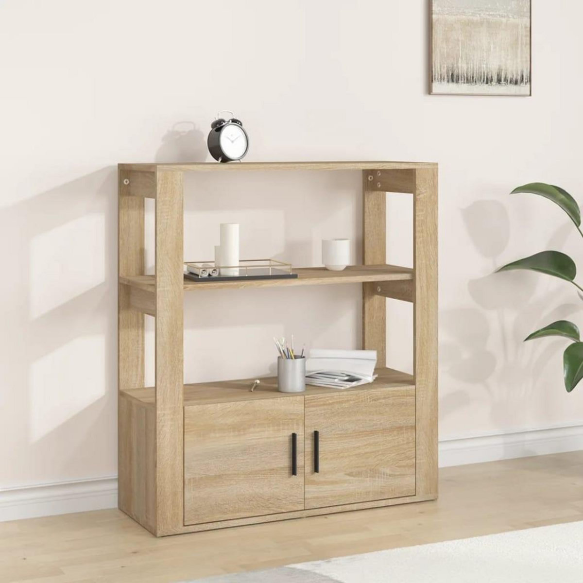 VIDAXL Buffet Chene sonoma 80x30x90 cm Bois d'ingenierie