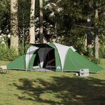 VIDAXL Tente familiale a dome 6 personnes vert impermeable