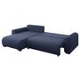 Voir la diapositive 2 : BEST MOBILIER Rosalie - canapé d'angle réversible 4 places convertible avec coffre en velours texturé
