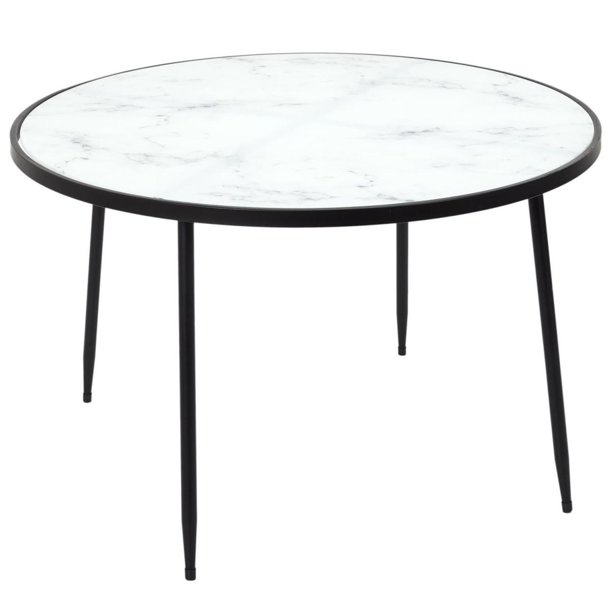 The Home Deco Factory Table basse design  felicity  75cm noir & blanc