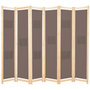 Voir la diapositive 1 : VIDAXL Cloison de separation 6 panneaux Marron 240 x 170 x 4 cm Tissu