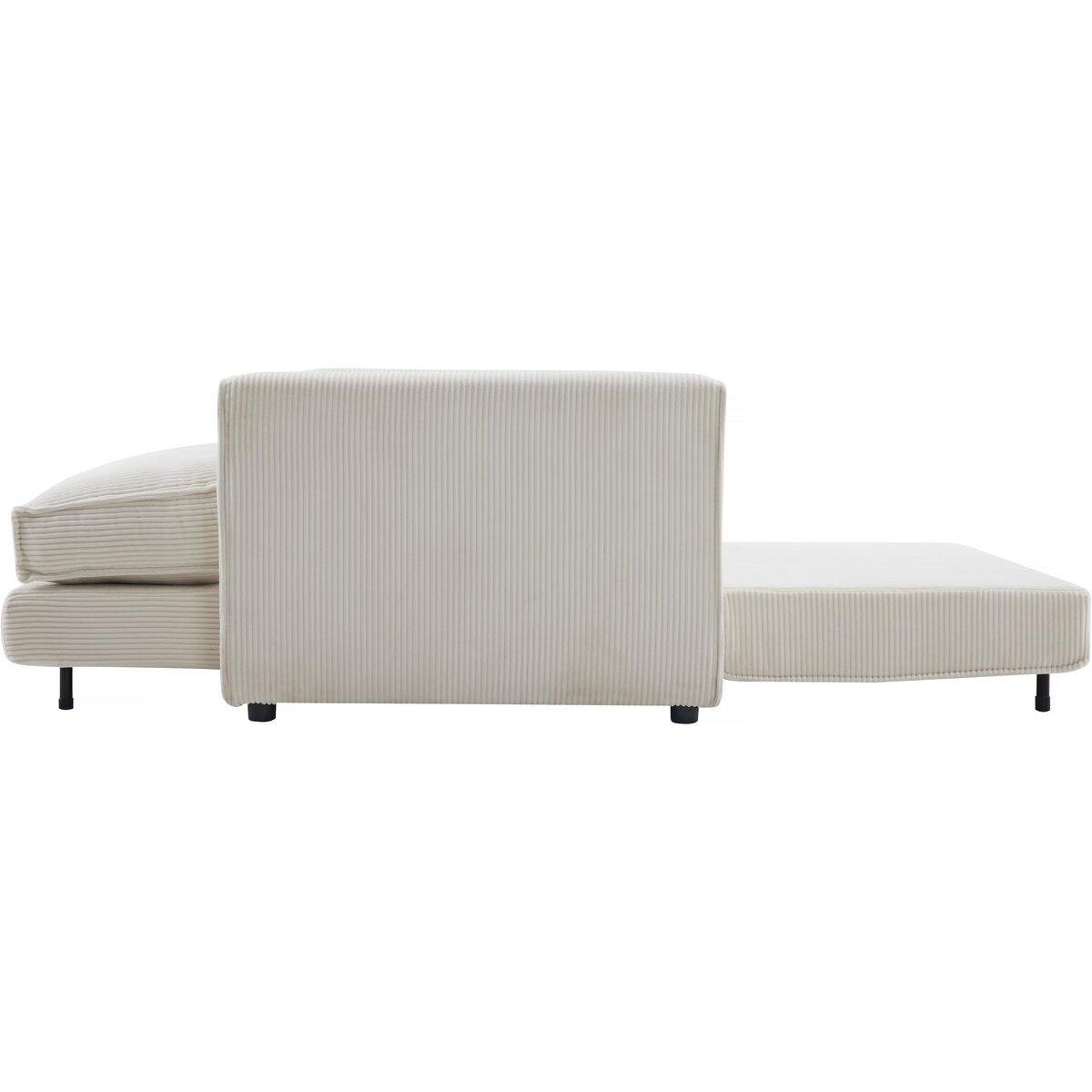 Habitat et Jardin Canapé droit convertible en velours côtelé  Grenelle  - 2 places - Beige