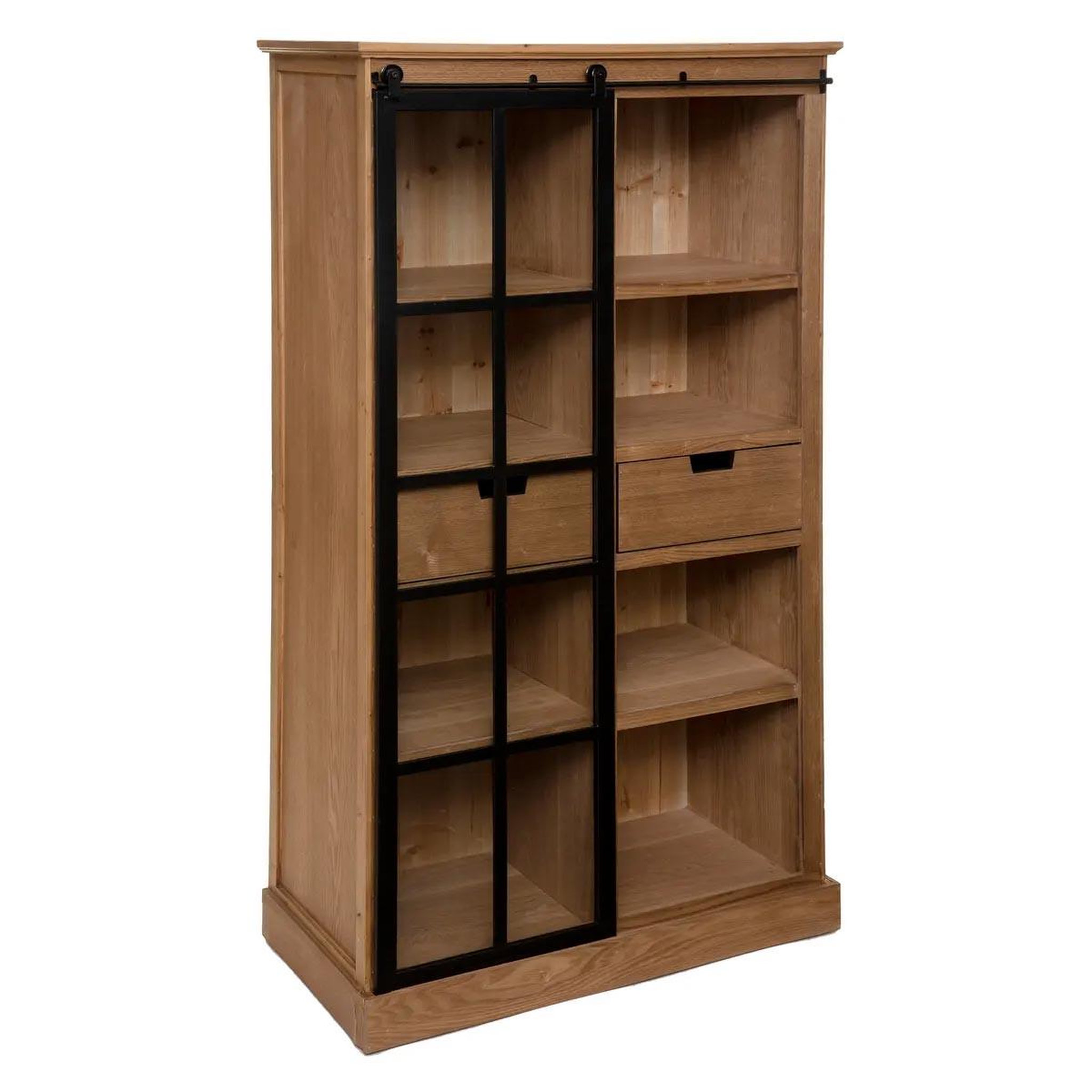 ATMOSPHERA Vitrine 2 tiroirs design  danik  150cm marron