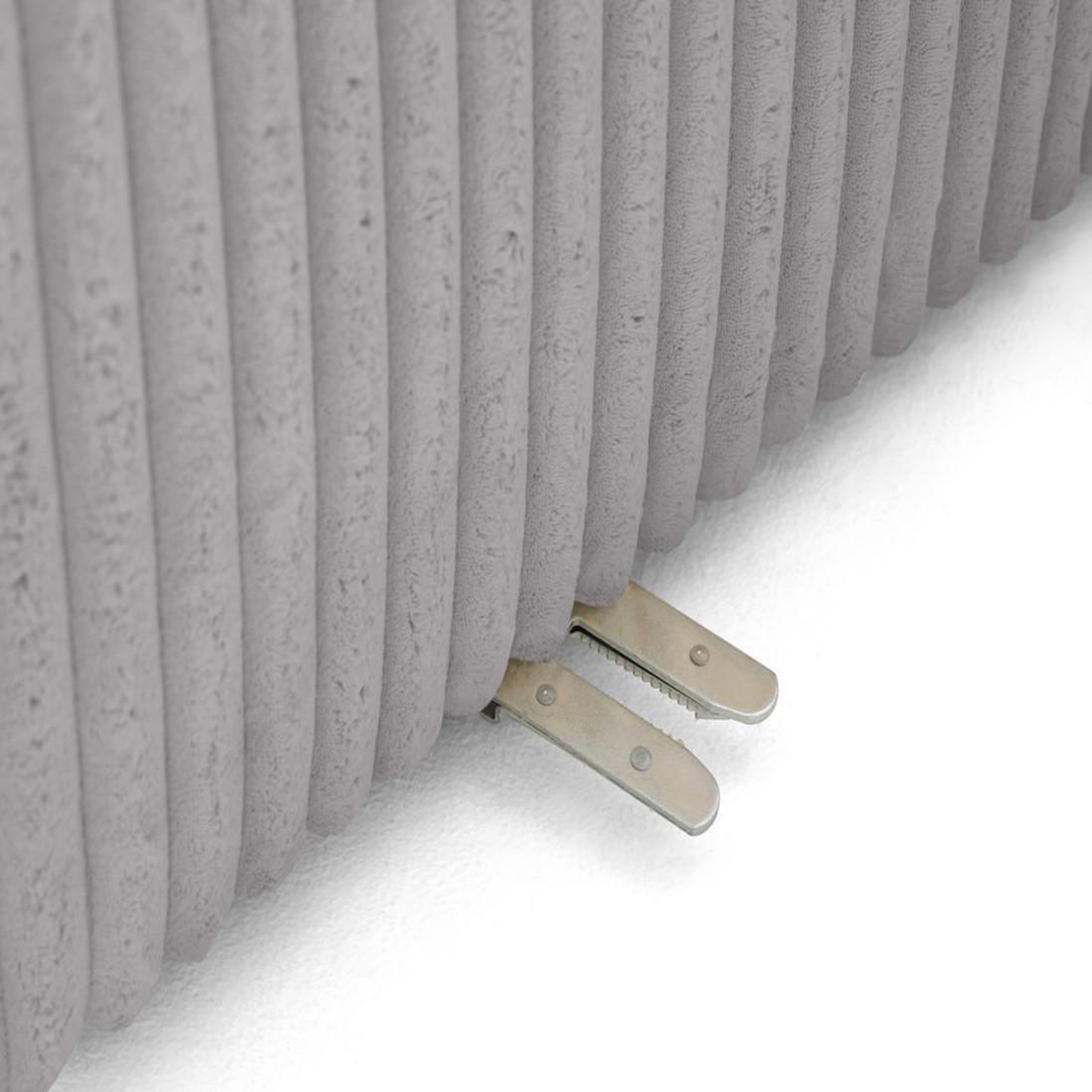 Voir la diapositive 6 : LISA DESIGN Victoire - canapé modulable d'angle gauche 5 places en velours côtelé grosses côtes