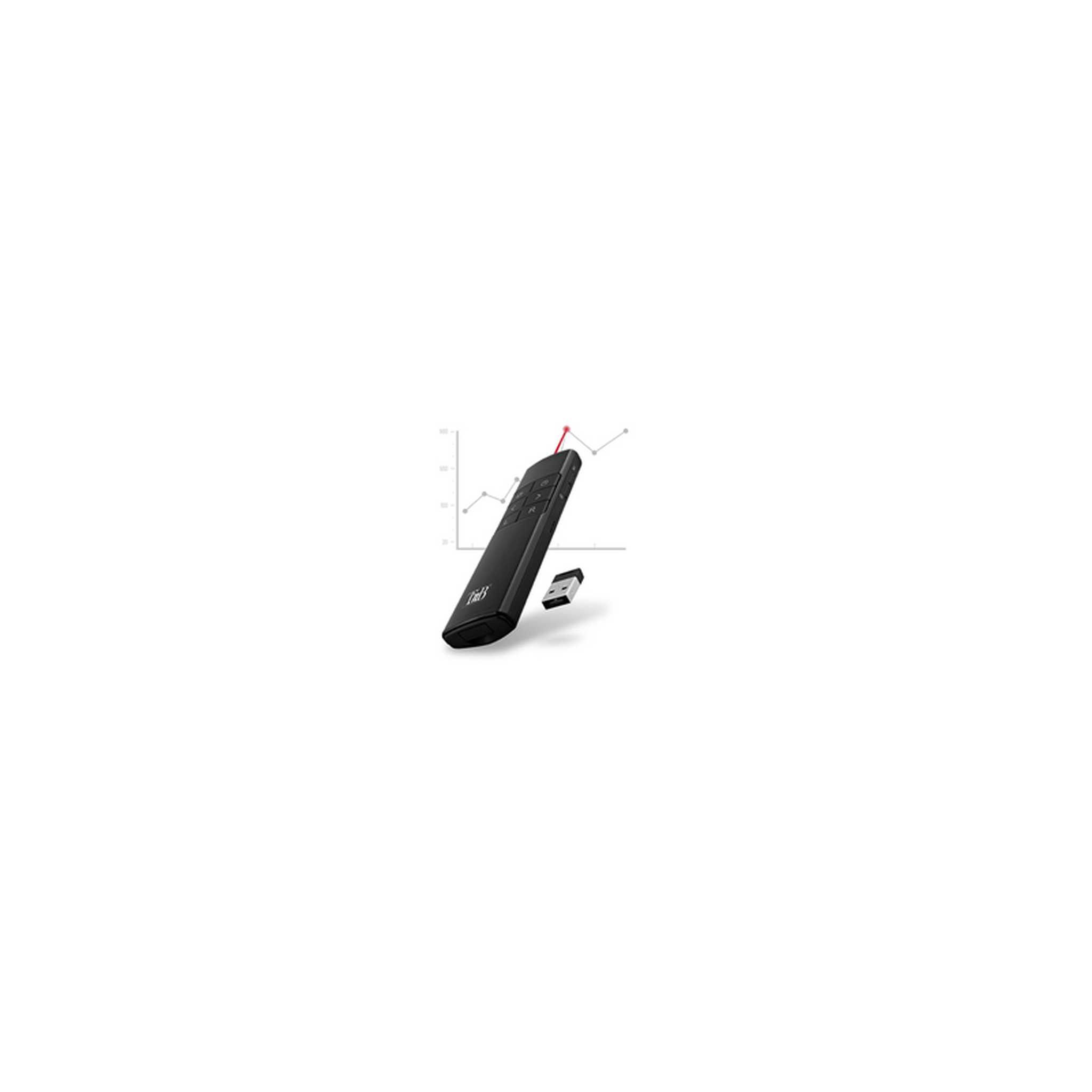 Voir la diapositive 3 : TNB Autres accessoires informatiques Tnb Airmouse2 Laser de presentation et souris gyroscopique noir