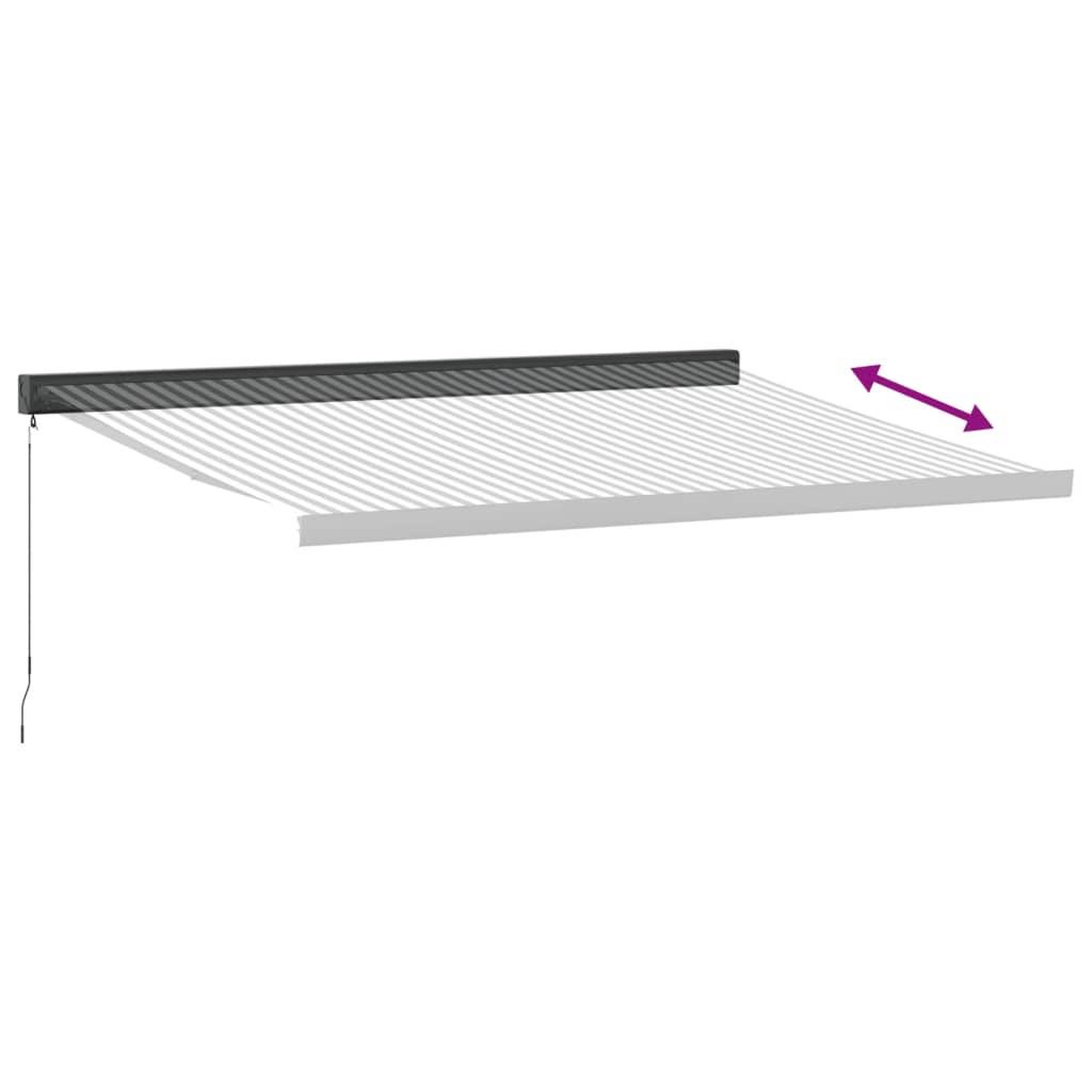 Voir la diapositive 5 : VIDAXL Auvent retractable anthracite et blanc 4,5x3 m tissu/aluminium