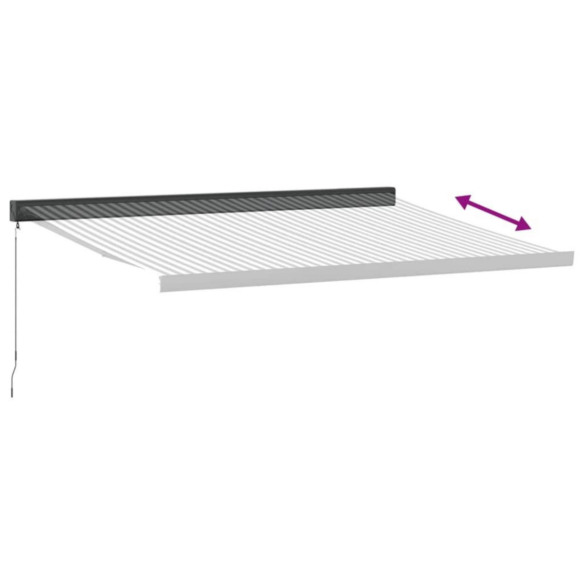 VIDAXL Auvent retractable anthracite et blanc 4,5x3 m tissu/aluminium