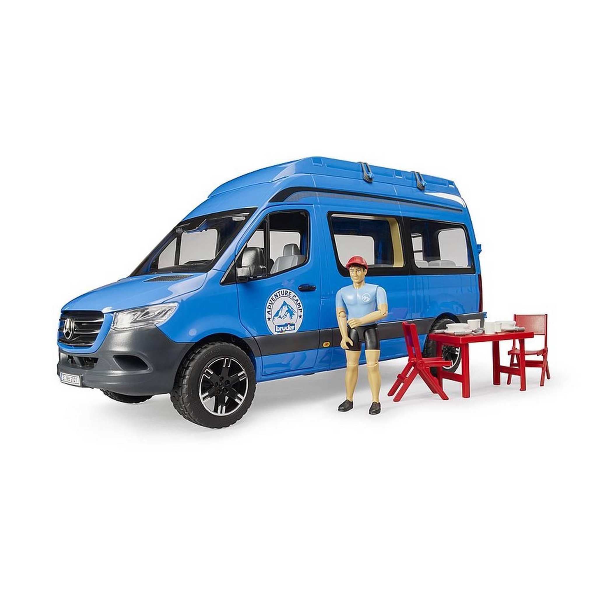 Voir la diapositive 2 : Bruder MB Sprinter Camper avec conducteur