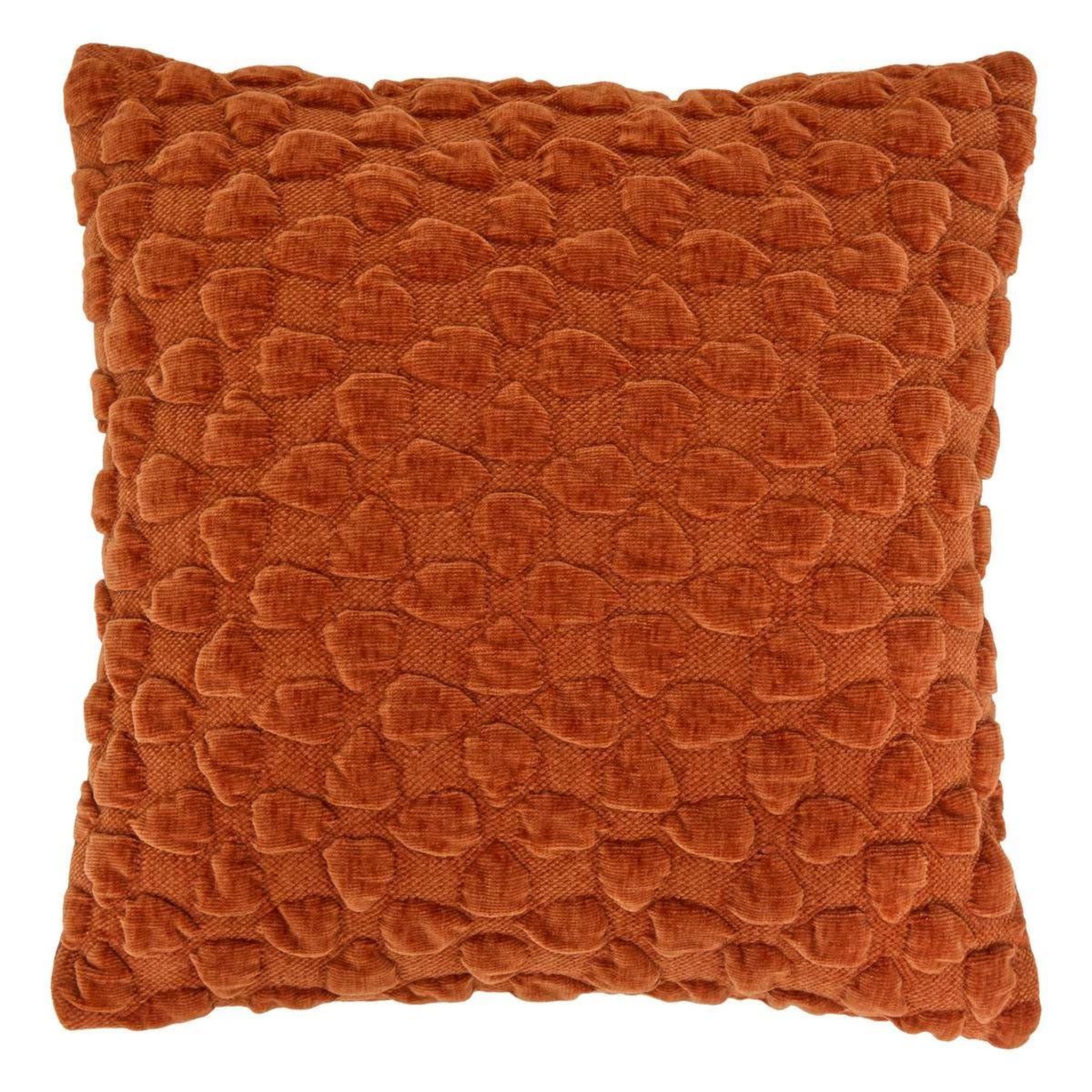 ATMOSPHERA Coussin chenillé 3d  nova  40x40cm ambre