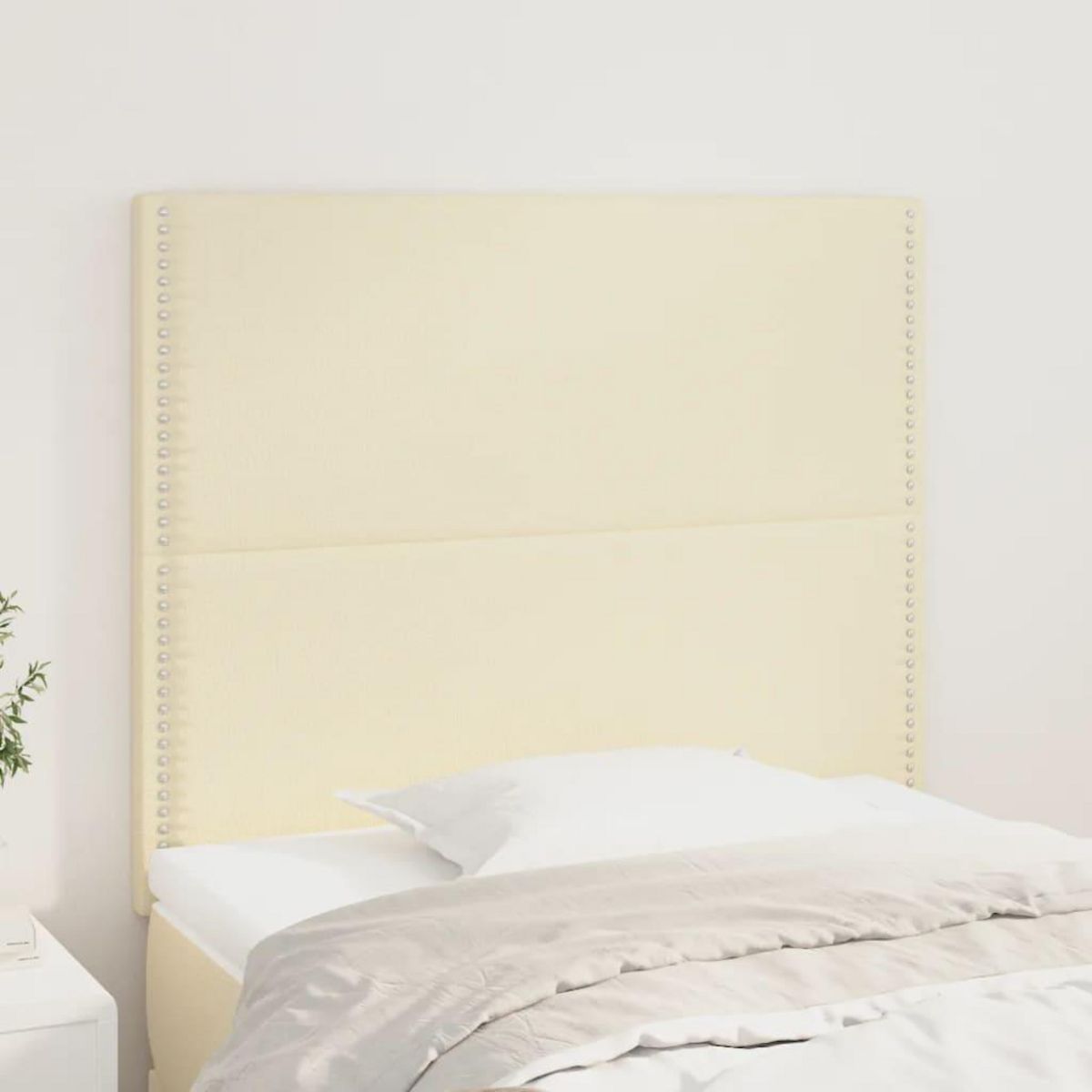 VIDAXL Tetes de lit 2 pcs Creme 80x5x78/88 cm Similicuir