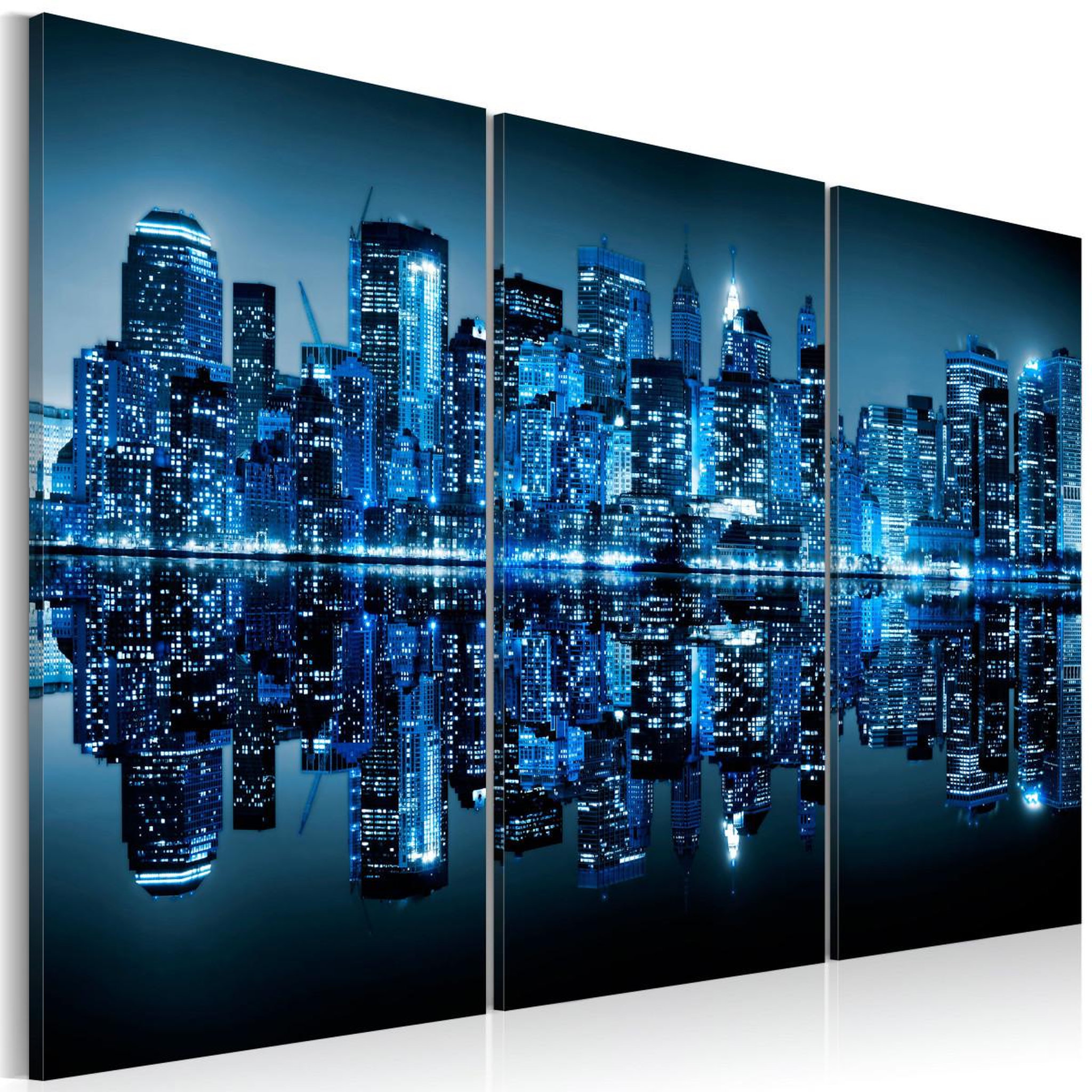 Voir la diapositive 1 : Paris Prix Tableau Imprimé  Manhattan en Bleu