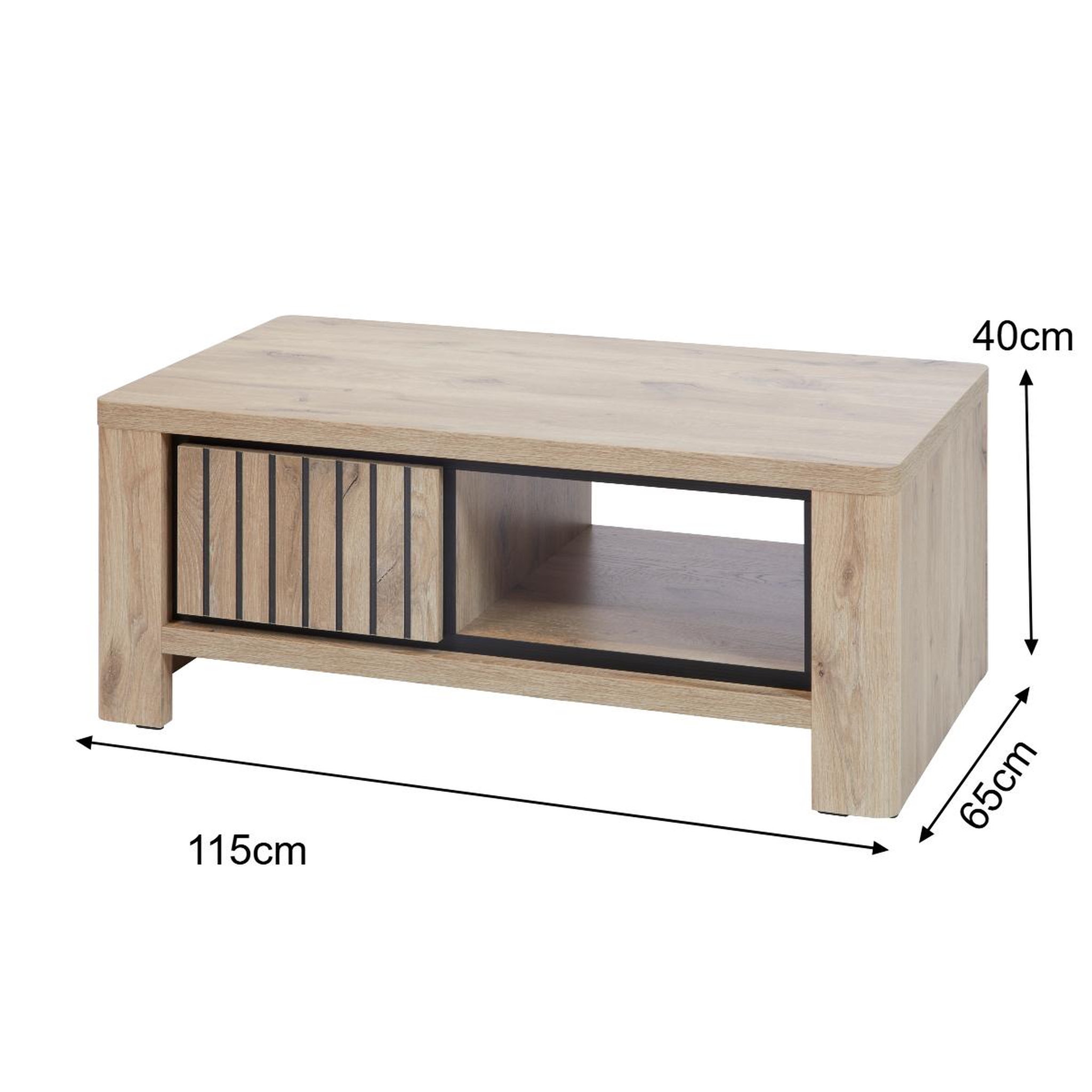 Voir la diapositive 5 : JLC KREATION Table basse industrielle 115cm santorini