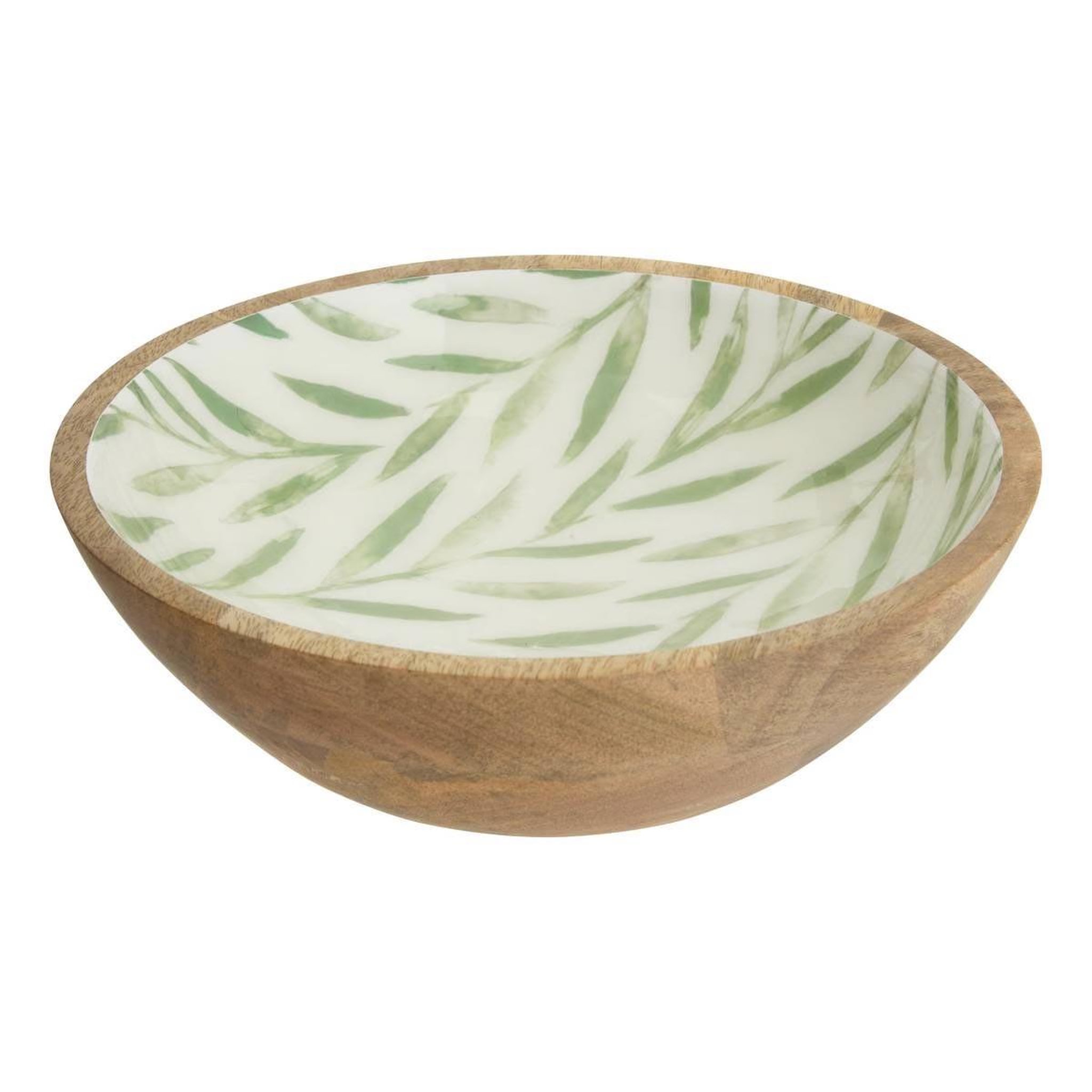 SECRET DE GOURMET Saladier en Bois  Inaya  25cm Vert Olive