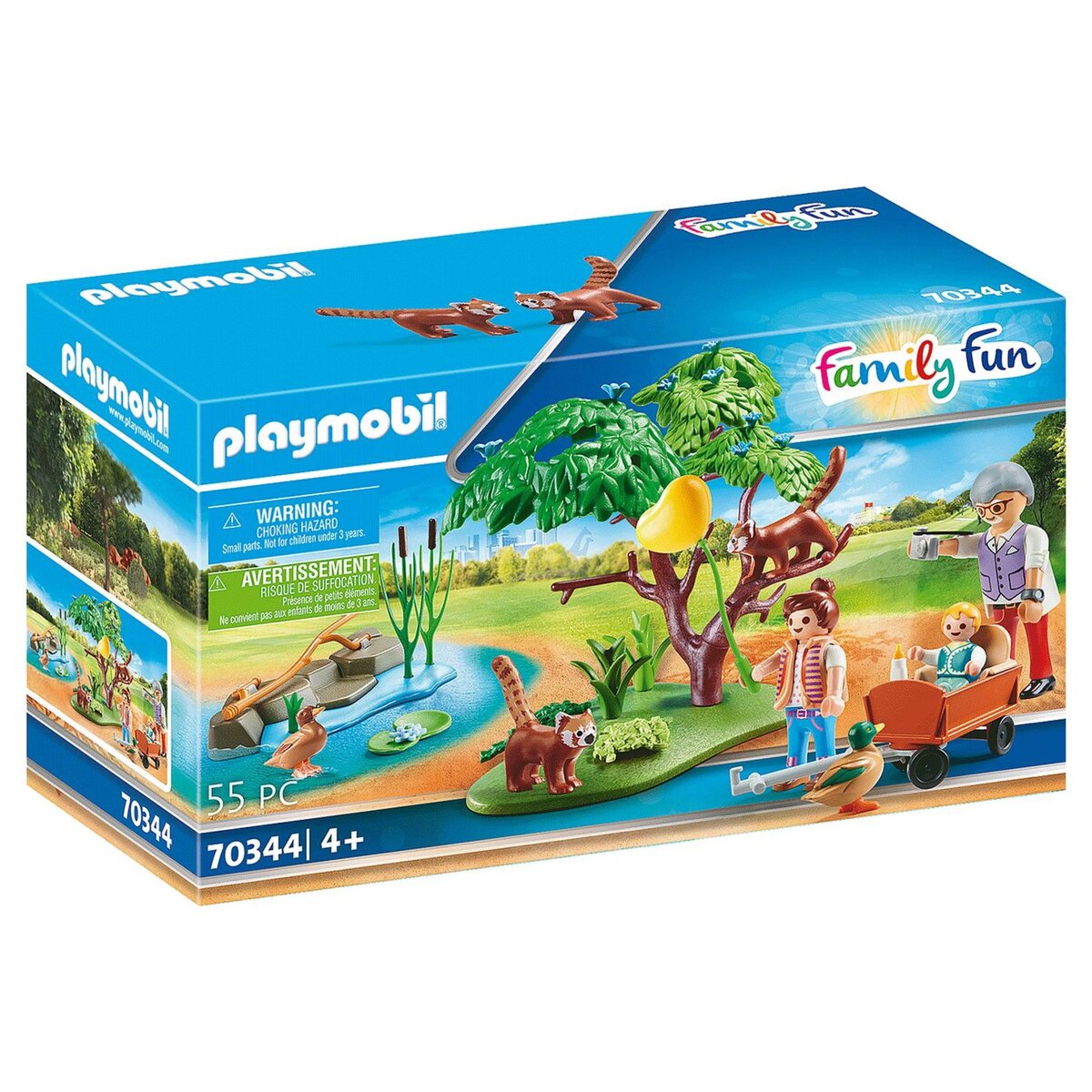 PLAYMOBIL 70344 - Family Fun - Panda roux avec enfants