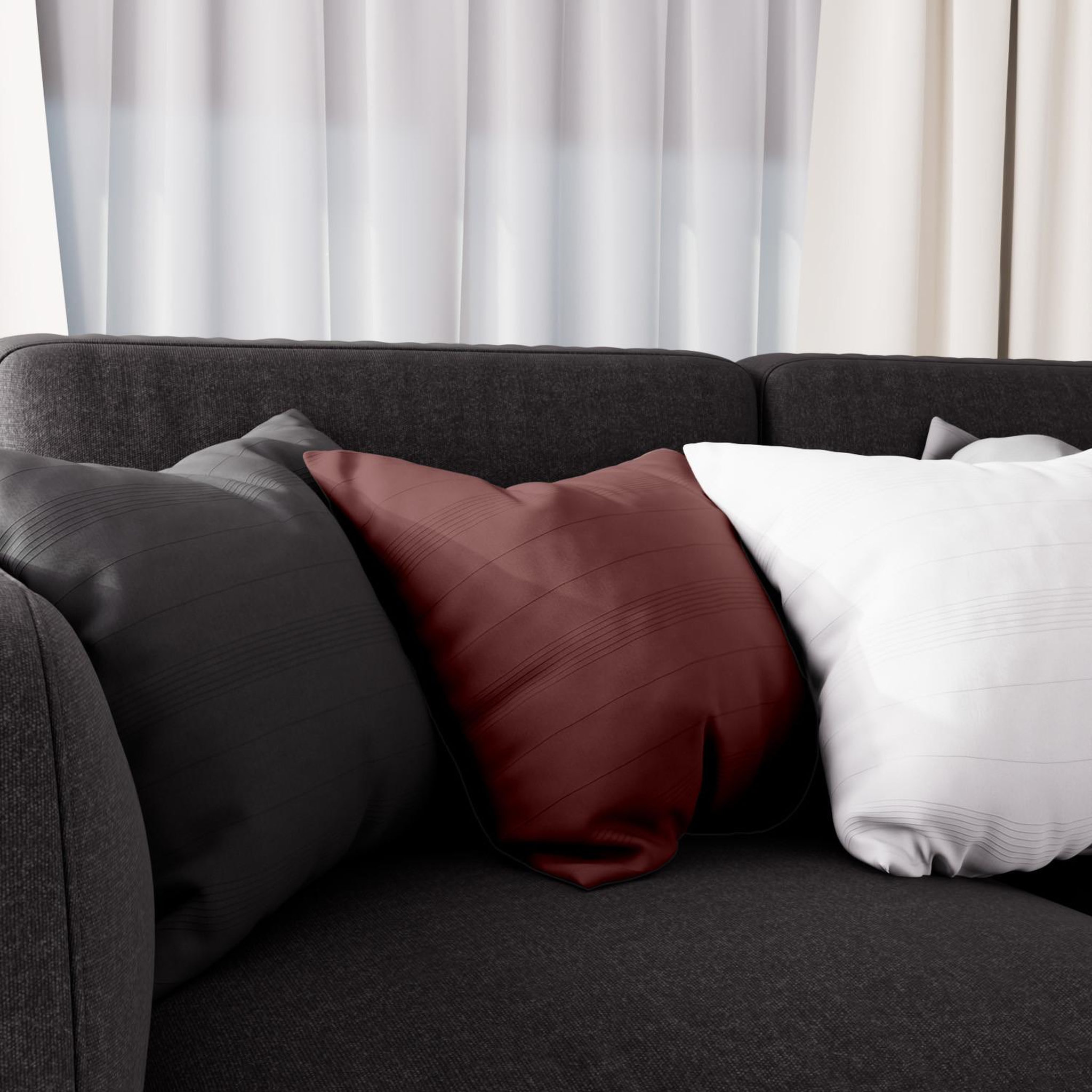 Voir la diapositive 2 : SOLEIL D'OCRE Housse de coussin adele, par soleil d'ocre