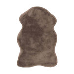 Paris Prix Tapis Uni Doux Poils Longs  Rabbit  60x90cm Taupe