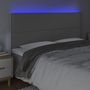 Voir la diapositive 3 : VIDAXL Tete de lit a LED Gris 160x5x118/128 cm Similicuir