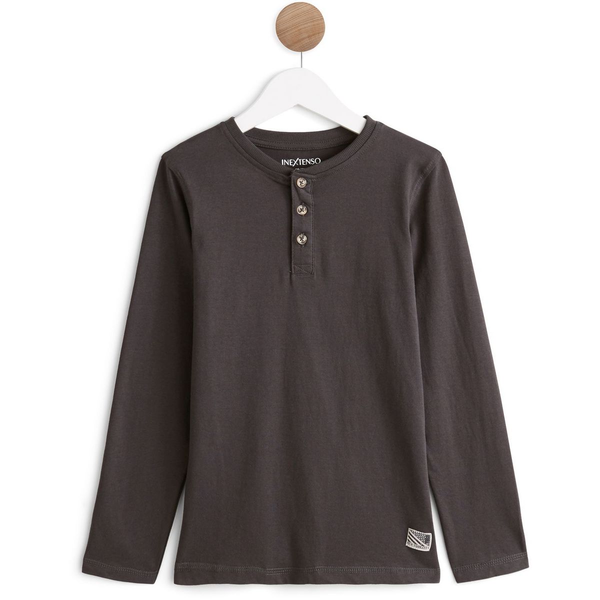 IN EXTENSO T-shirt manches longues col tunisien garçon