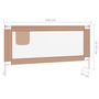 Voir la diapositive 6 : VIDAXL Barriere de securite de lit d'enfant Taupe 180x25 cm Tissu