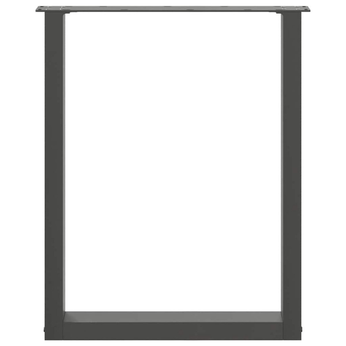 VIDAXL Pieds de table a manger forme de U 2 pcs 60x(72-73) cm acier