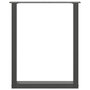 Voir la diapositive 5 : VIDAXL Pieds de table a manger forme de U 2 pcs 60x(72-73) cm acier