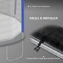 Voir la diapositive 5 : HOMCOM Filet de sécurité trampoline porte zipée Ø 366 cm 8 poteaux bleu noir