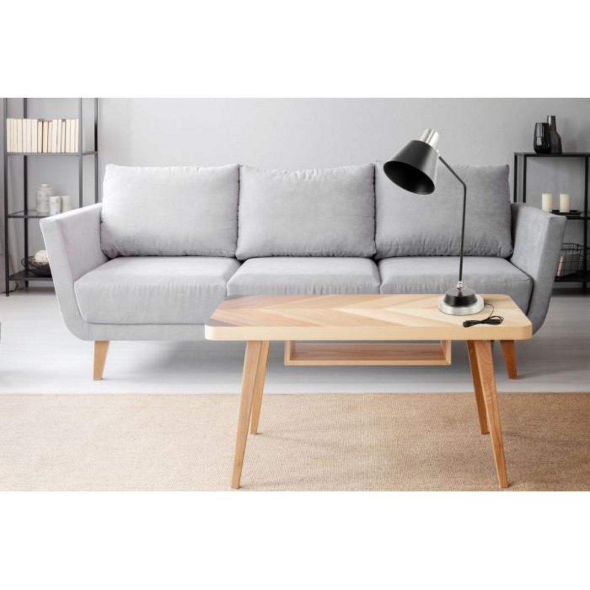 Paris Prix Lampe à Poser Déco  Triumph  60cm Argent