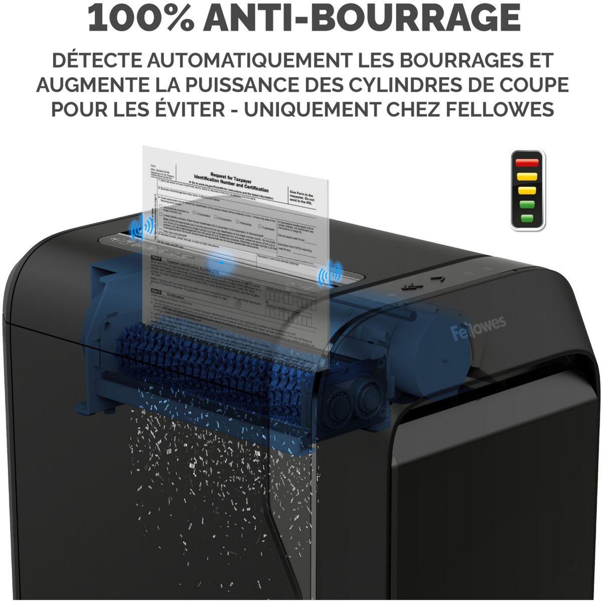 Voir la diapositive 4 : Fellowes Destructeur MICROSHRED LX220 NOIR