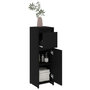 Voir la diapositive 5 : VIDAXL Armoire de salle de bain Noir 30x30x95 cm Bois d'ingenierie