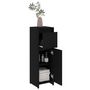 Voir la diapositive 5 : VIDAXL Armoire de salle de bain Noir 30x30x95 cm Bois d'ingenierie