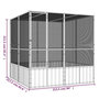 Voir la diapositive 6 : VIDAXL Cage a oiseaux Anthracite 213,5x217,5x211,5 cm Acier galvanise