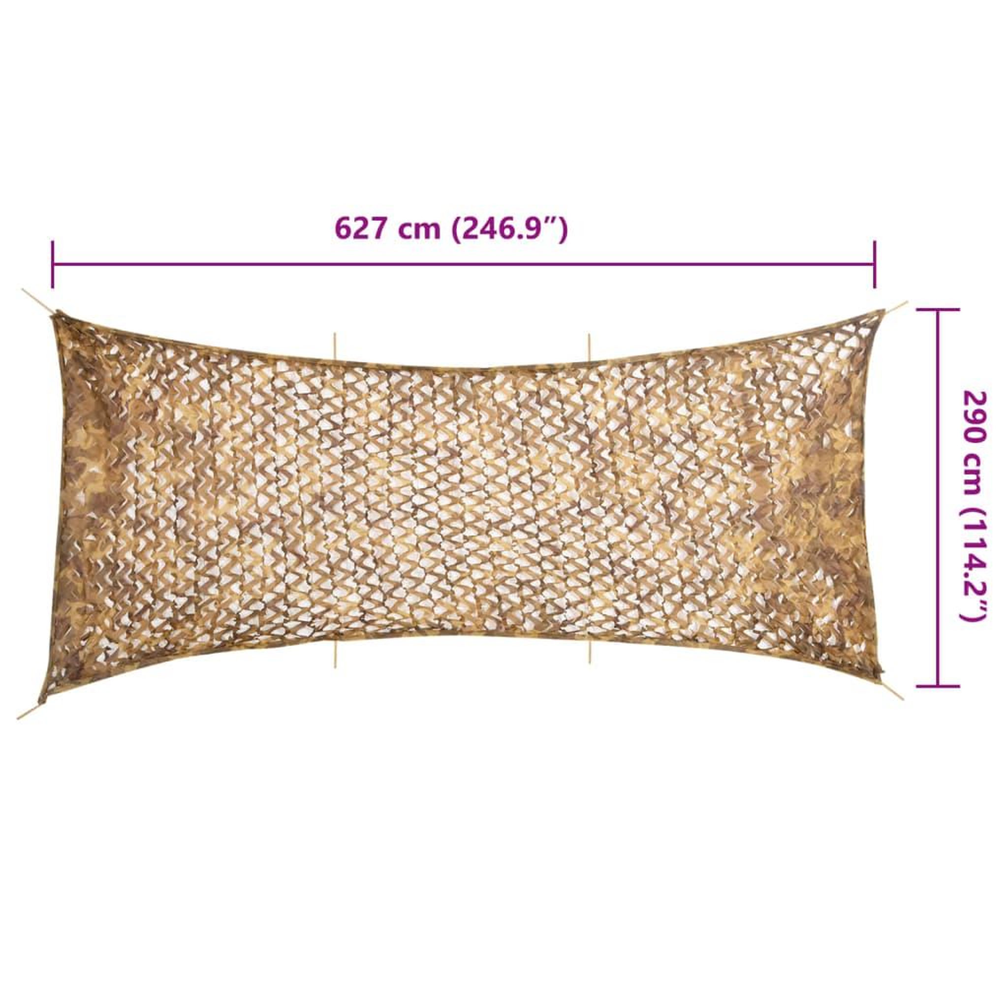 Voir la diapositive 6 : VIDAXL Filet de camouflage avec sac de rangement 627x290 cm sable