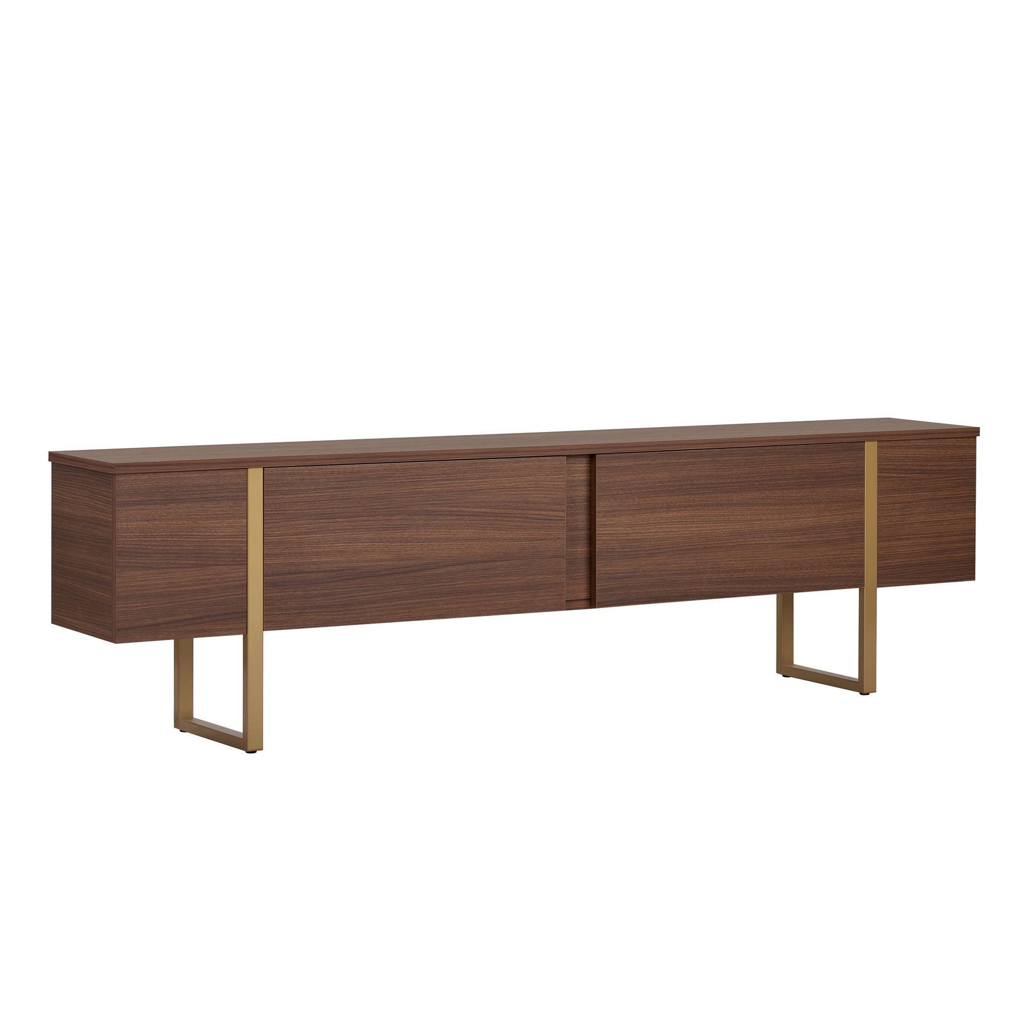 Habitat et Jardin Meuble tv en bois  onera  - 180 x 30 x 50 cm - noyer / or