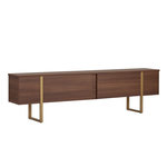 Habitat et Jardin Meuble TV en bois  Onera  - 180 x 30 x 50 cm - Noyer / Or