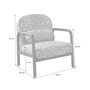 Voir la diapositive 4 : SWEEEK Fauteuil scandinave arrondi bois d'hévéa et imprimé léopard