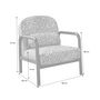 Voir la diapositive 4 : SWEEEK Fauteuil scandinave arrondi bois d'hévéa et imprimé léopard