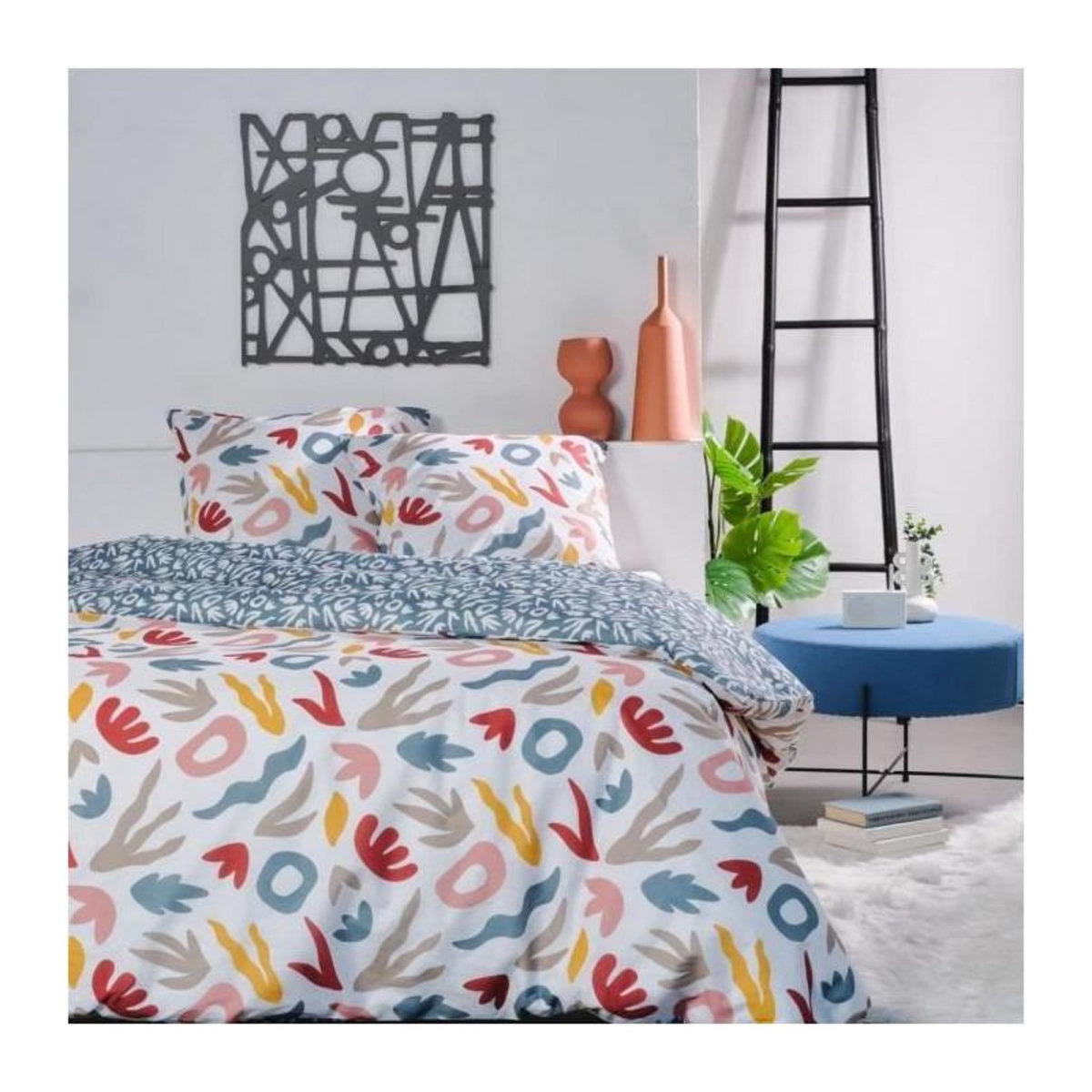 Today Parure de lit - TODAY - Sunshine - 120304 - 2 personnes - 260x240cm - Coton - Imprimé 13.7