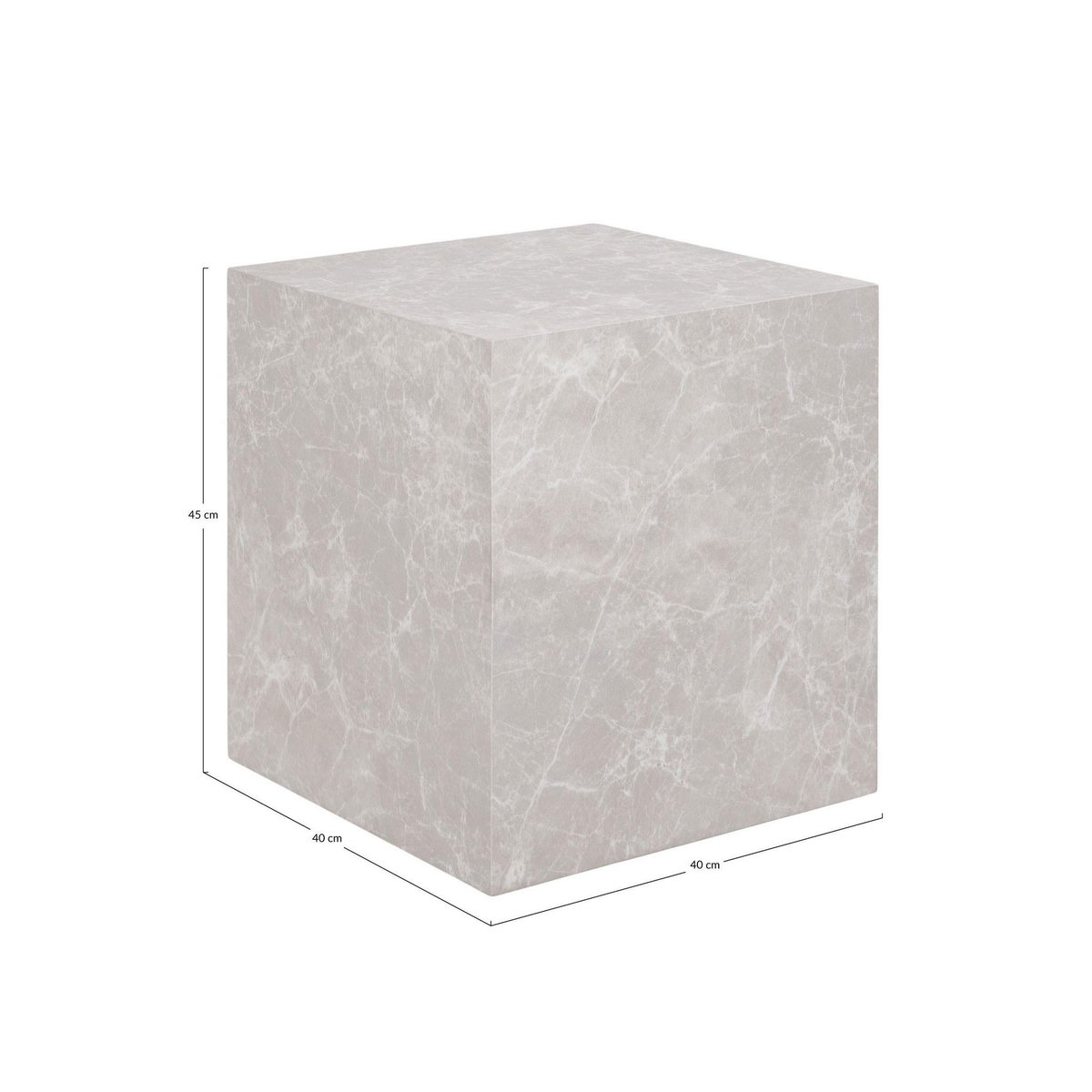 LISA DESIGN Pula - bout de canapé - effet marbre - 40 cm